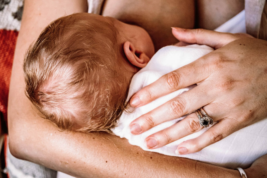 baby breastfeeding